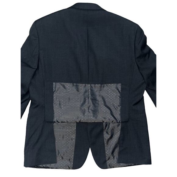 Collection By Michael Strahan Mens Sport Coat Blazer 46R Dark Gray Wool Blend - Picture 7 of 11